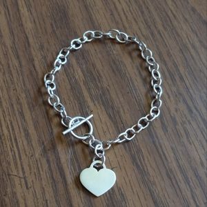 Sterling silver Heart charm bracelet